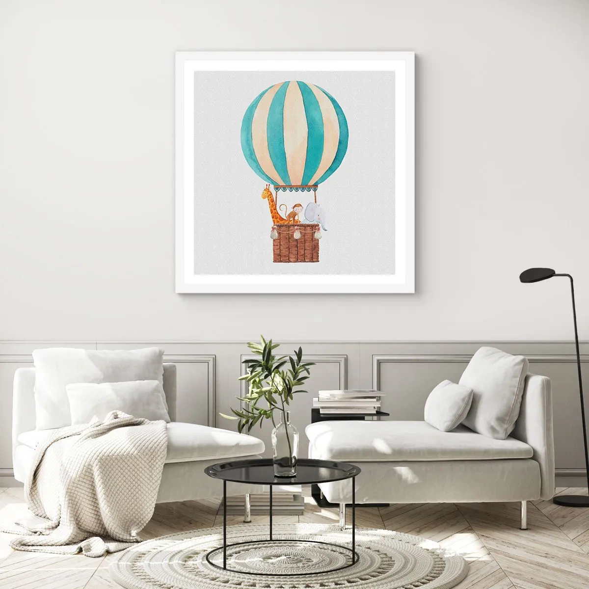 Poster in een witte lijst - Fantastische reis - 50x50 cm