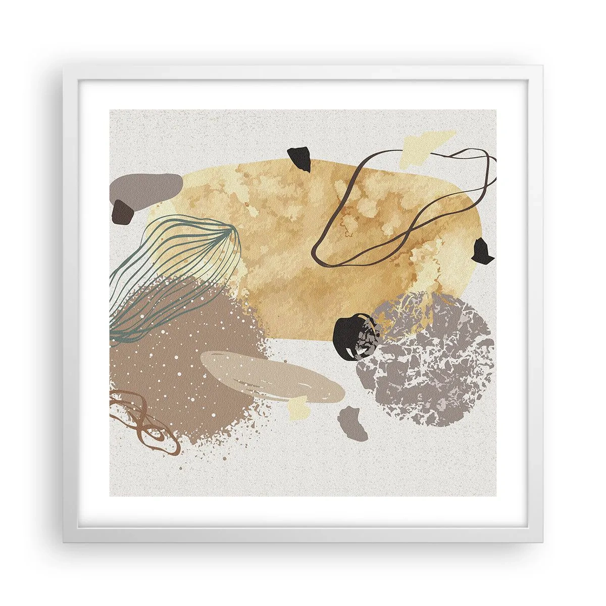 Poster in een witte lijst - Toegepaste plumcologie - 50x50 cm