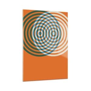 Schilderen op glas - Abstracte circulaire variatie - 50x70 cm