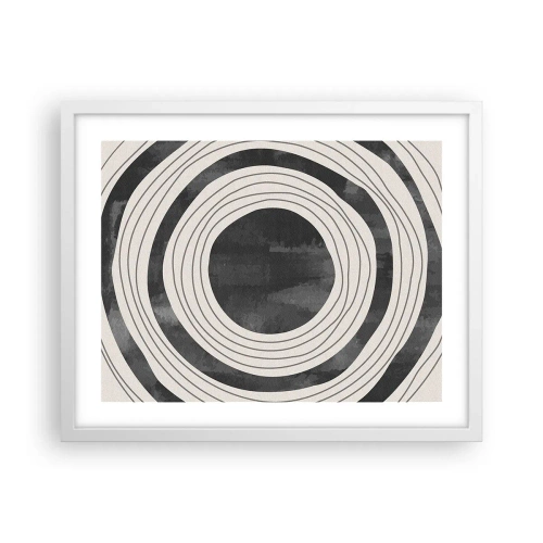 Poster in een witte lijst - Precies op het punt - 50x40 cm