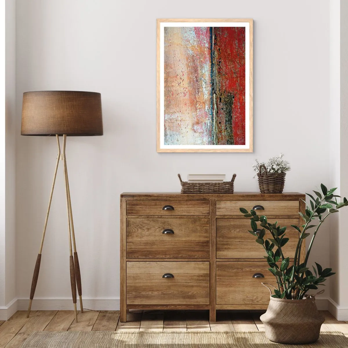 Een poster in een licht eiken lijst - Wellicht is het de zee - 70x100 cm