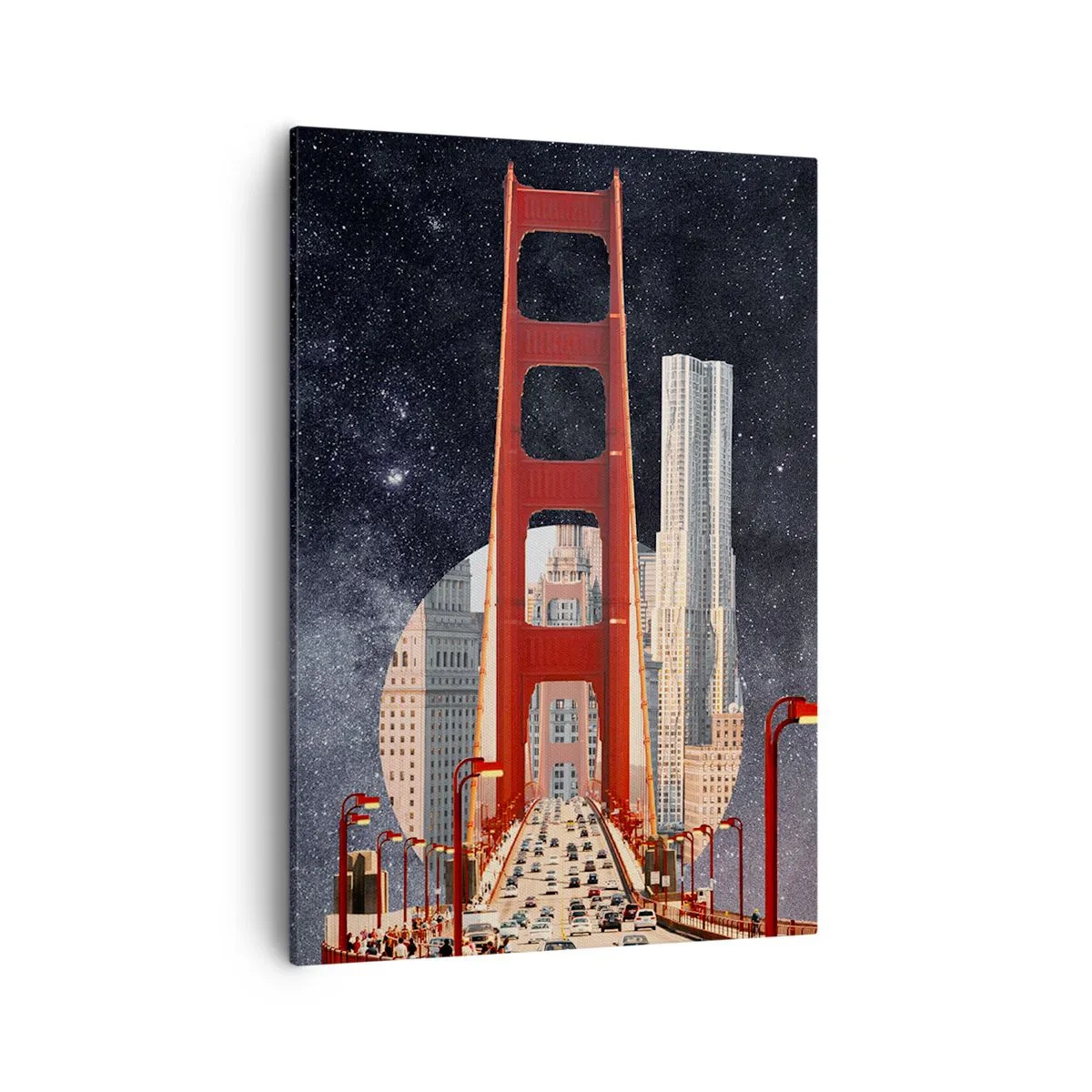 Schilderen op canvas - Altijd in het centrum - 50x70 cm