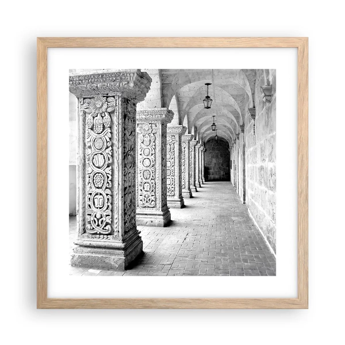 Een poster in een licht eiken lijst - En waar naar toe….? - 40x40 cm