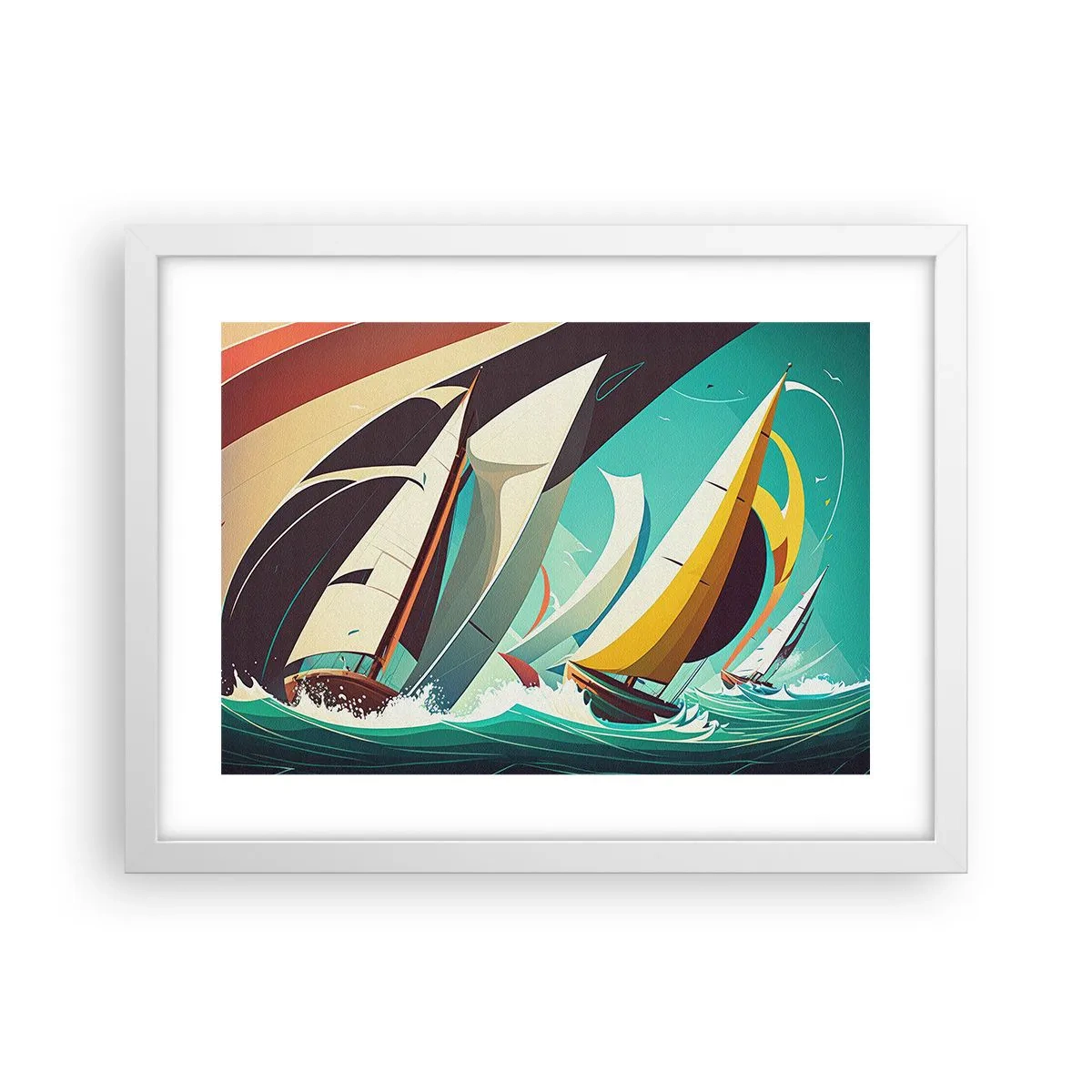 Poster in een witte lijst - Met elementen als een broer - 40x30 cm