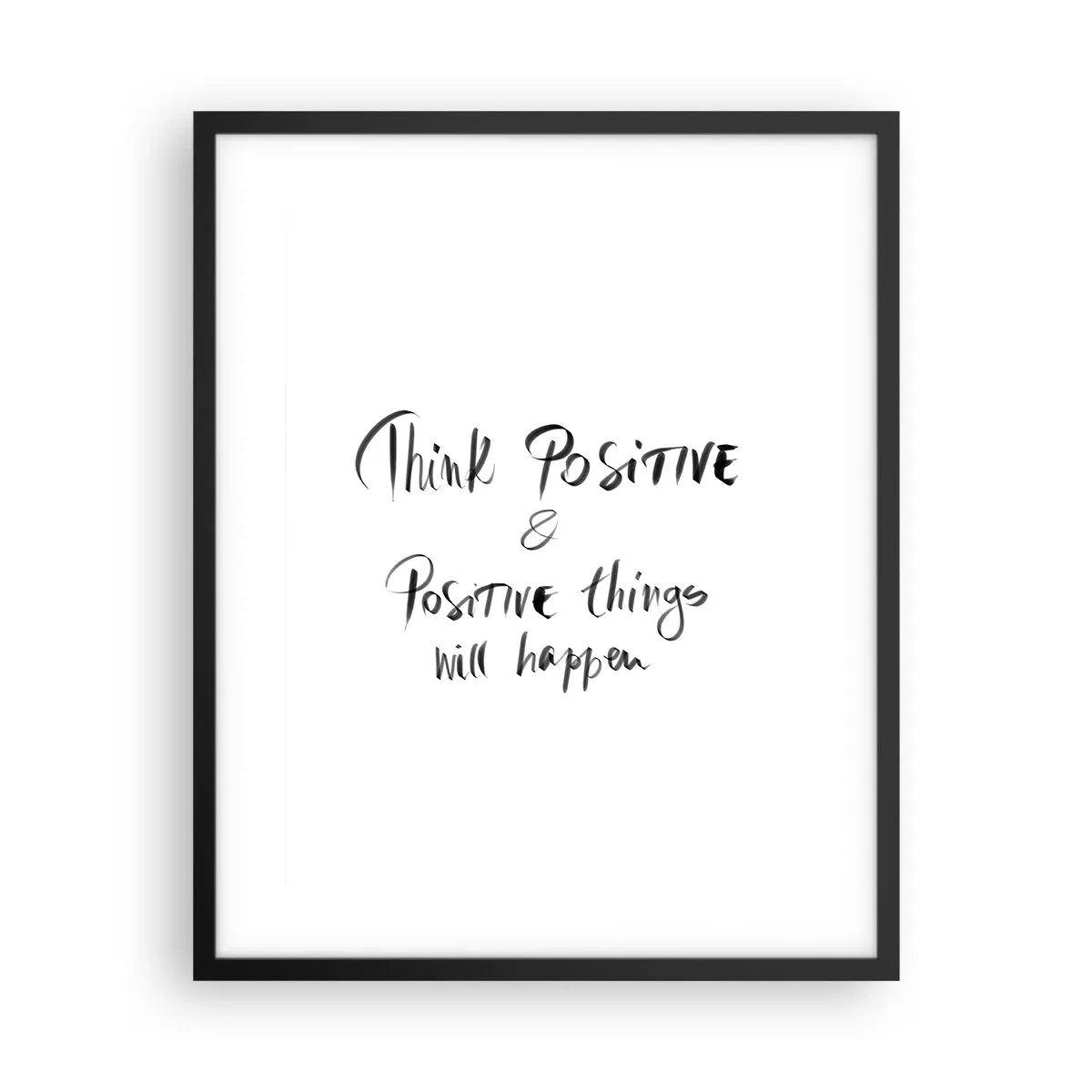 Poster in een zwarte lijst - Hoe leef je het leven? - 40x50 cm