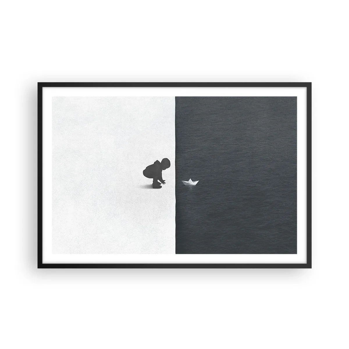 Poster in een zwarte lijst - Geweldige expeditie - 91x61 cm
