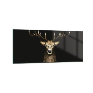 Schilderen op glas - Kubistische herten - 120x50 cm