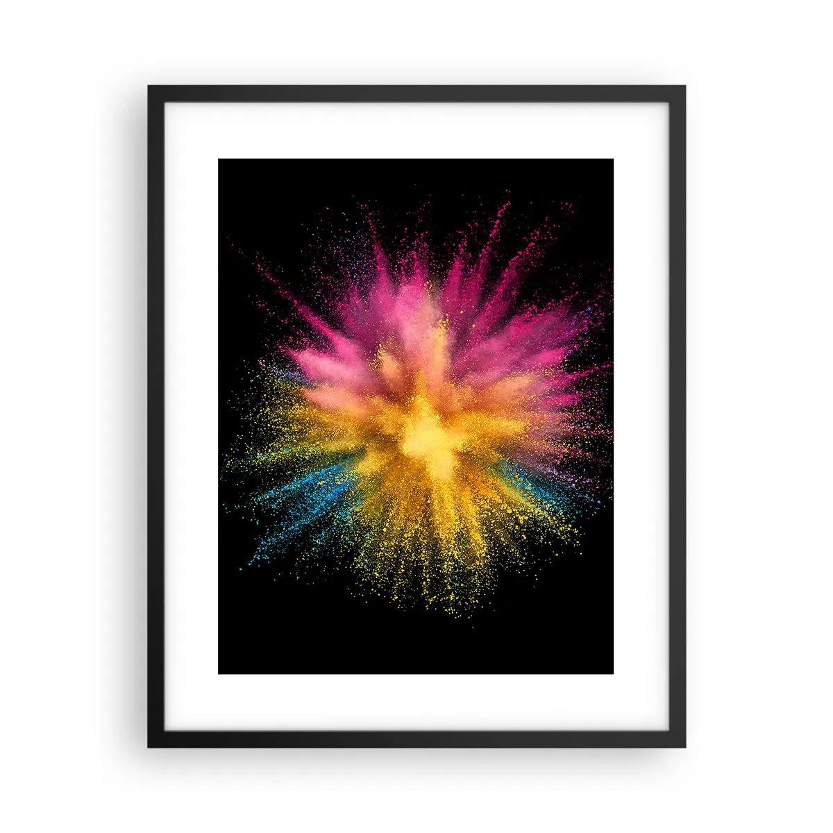 Poster in een zwarte lijst - De geboorte van kleuren - 40x50 cm