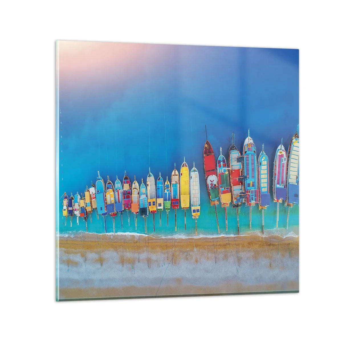 Schilderen op glas - Vanuit vogelperspectief - 40x40 cm