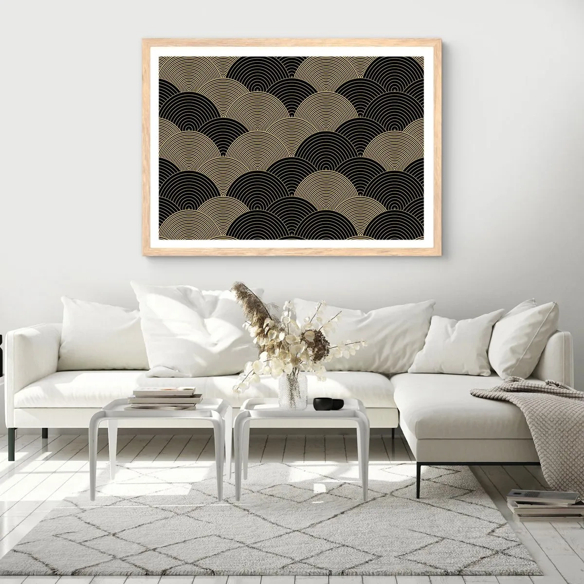 Een poster in een licht eiken lijst - Eenheid in veelheid - 100x70 cm