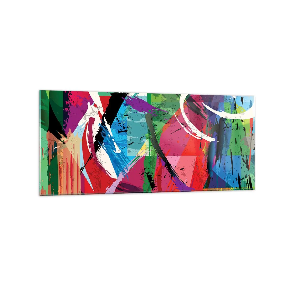 Schilderen op glas - Snel, levendig en opzwepend - 120x50 cm