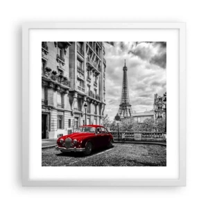 Poster in een witte lijst - Roofdier in de stad - 40x40 cm