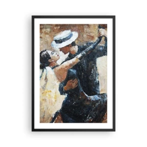 Poster in een zwarte lijst - Dansers in een elegante artistieke pose - 50x70cm - A la Rudolf Valentino - Moderne wanddecoratie voor woonkamer en slaapkamer ARTTOR