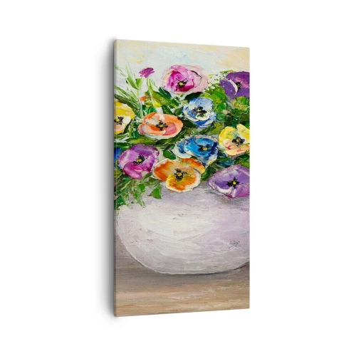 Schilderen op canvas - Stilleven met een witte vaas - 55x100 cm