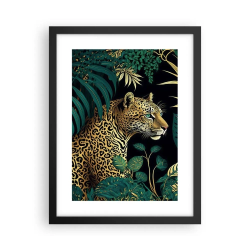 Poster in een zwarte lijst - Een gastheer in de jungle - 30x40 cm
