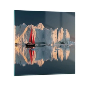 Schilderen op glas - Aan de rand van de wereld - 60x60 cm