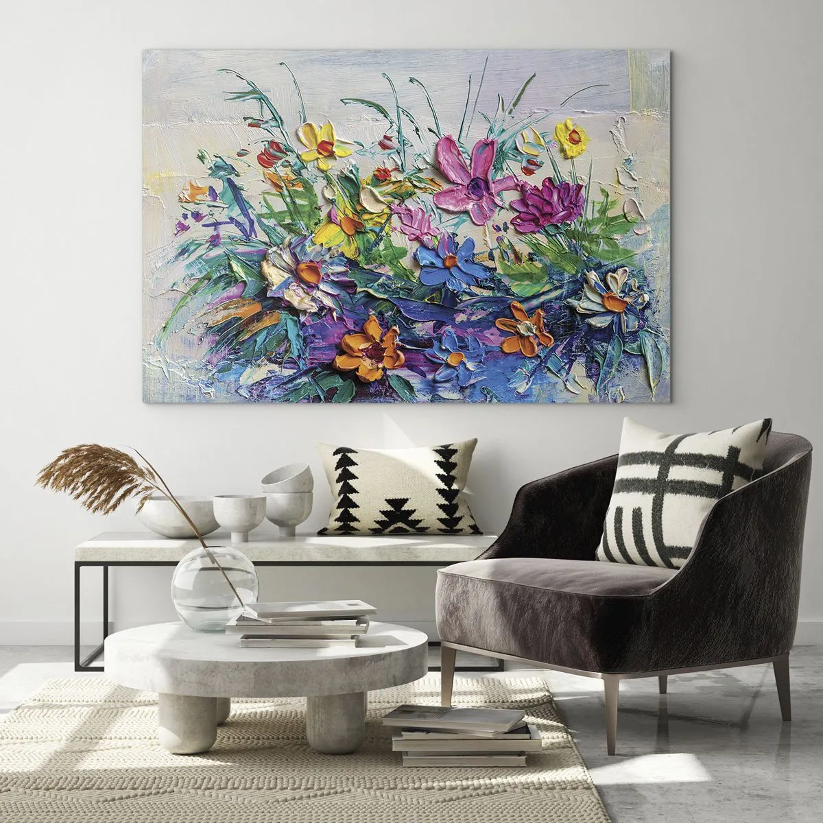 Schilderen op glas - Helemaal geen stilleven - 120x80 cm