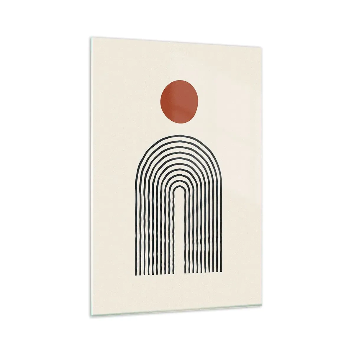 Schilderen op glas - Magnetisme van vormen en kleuren - 80x120 cm