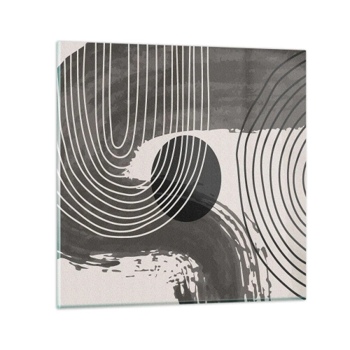 Schilderen op glas - Het ovaal wint - 30x30 cm