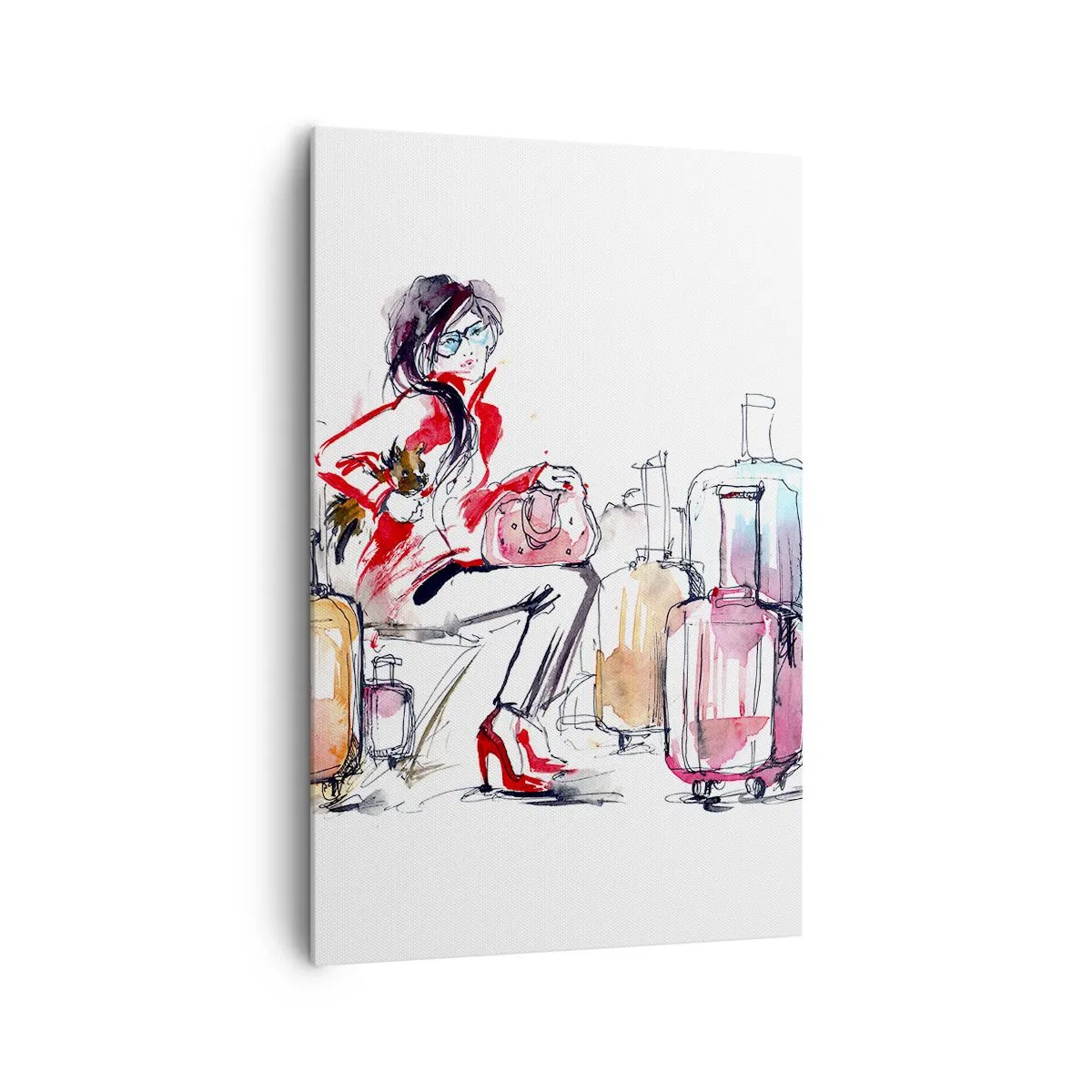 Schilderen op canvas - Laten we gaan zitten voor de reis - 80x120 cm