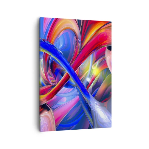 Schilderen op canvas - Een dans van kleuren - 50x70 cm