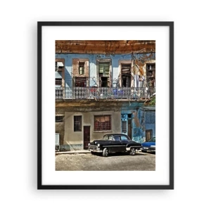 Poster in een zwarte lijst - Havana-vibes - 40x50 cm