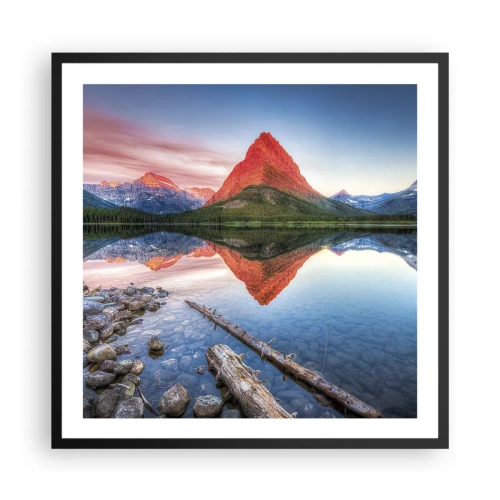 Poster in een zwarte lijst - Warmte en koude - 60x60 cm