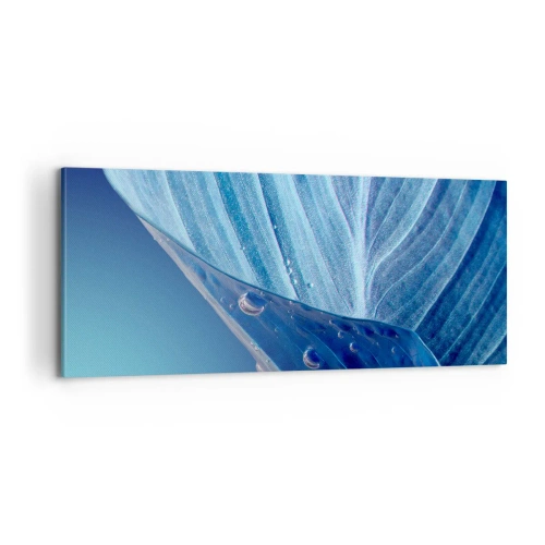 Schilderen op canvas - Verborgen druppels blauw - 100x40 cm