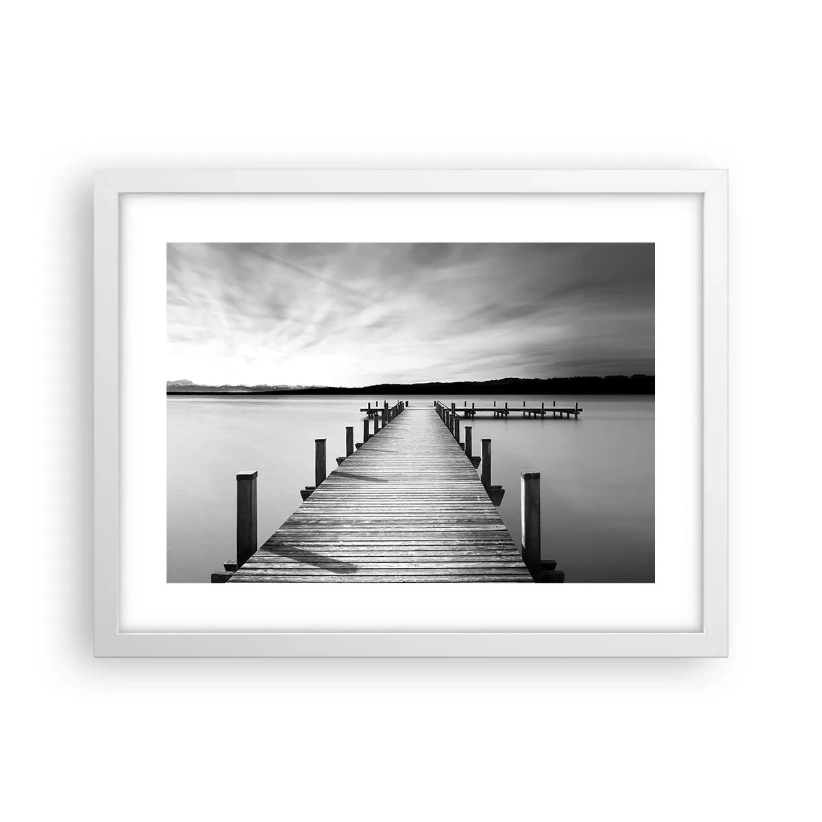 Poster in een witte lijst - Bij de waterput - vrede - 40x30 cm