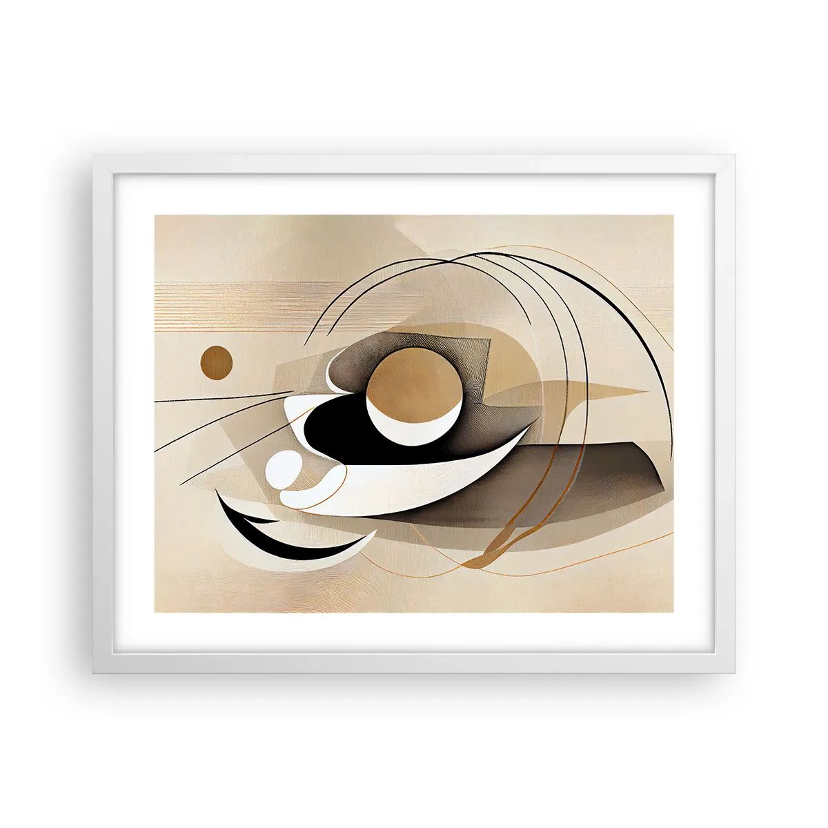 Poster in een witte lijst - Compositie: de essentie van de dingen - 50x40 cm