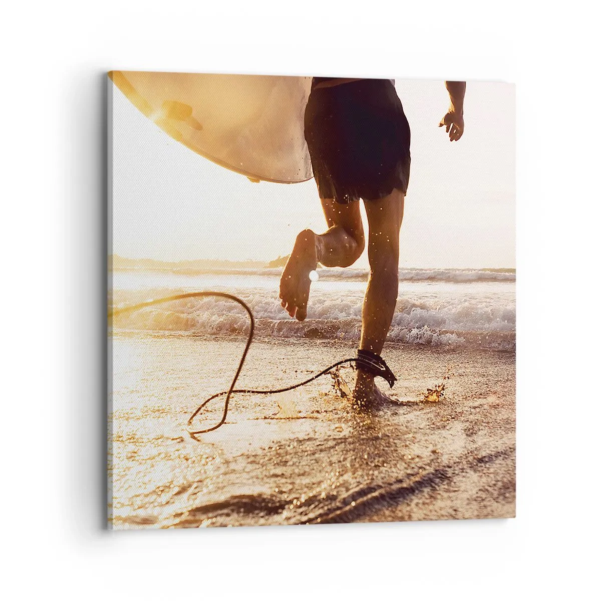 Schilderen op canvas - Om de golf te ontmoeten - 70x70 cm