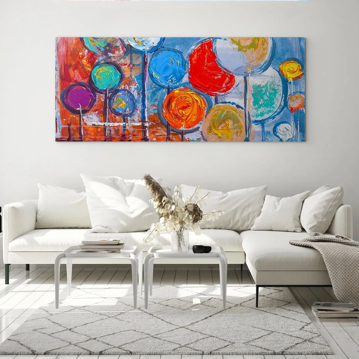 Schilderen op glas - Wonderen op de stok - 100x40 cm