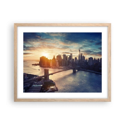 Een poster in een licht eiken lijst - Westers cultuurmonument - 50x40 cm