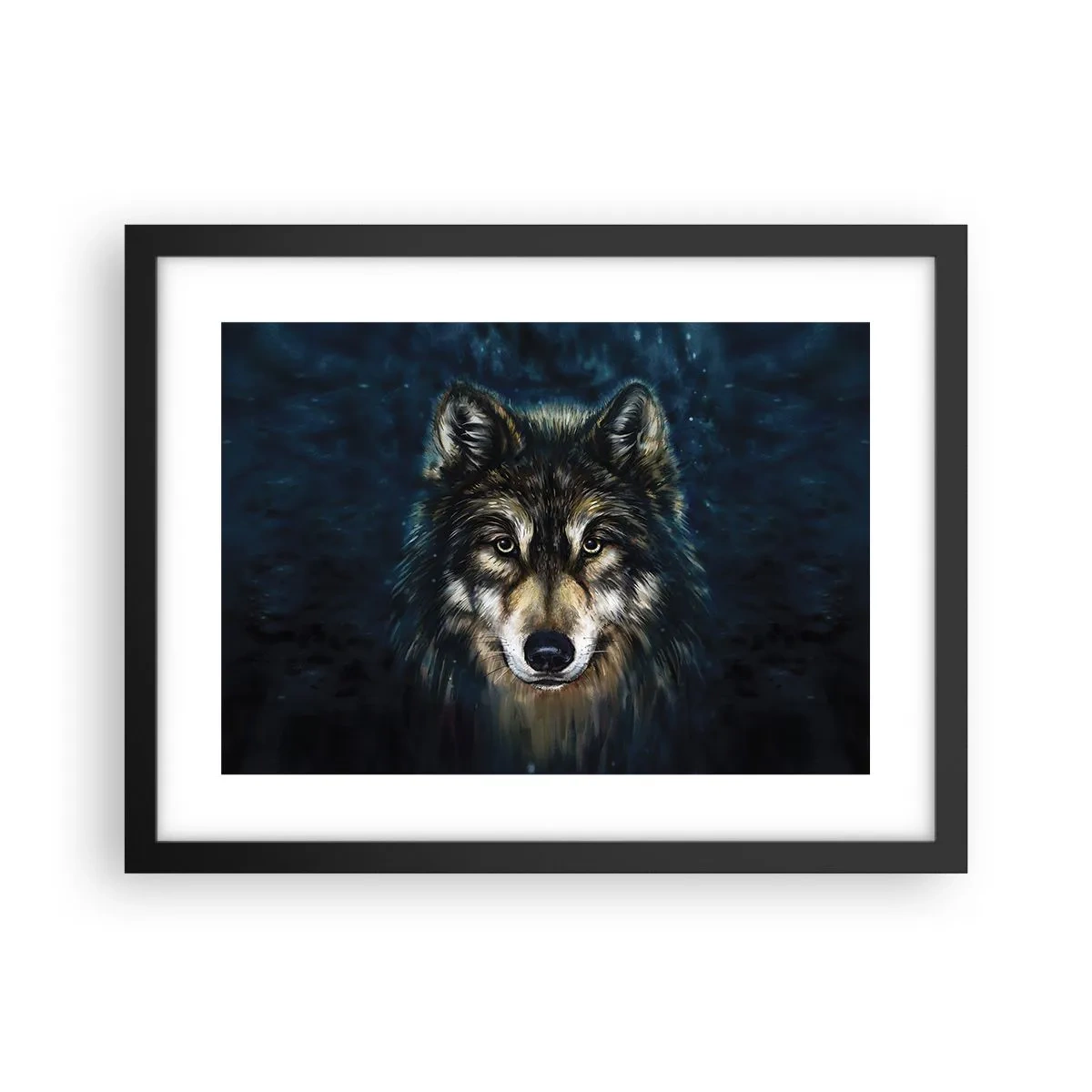 Poster in een zwarte lijst - Alfa? en omega - 40x30 cm