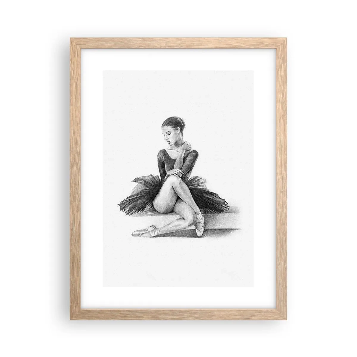 Een poster in een licht eiken lijst - Betoverd door de dans - 30x40 cm