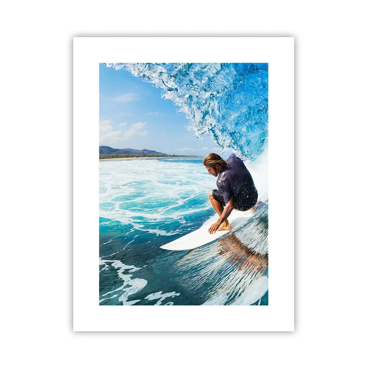 Poster - Dansend met de golven - 30x40 cm