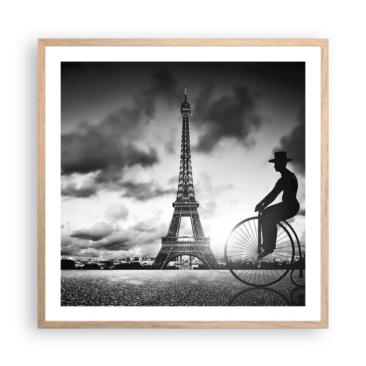 Een poster in een licht eiken lijst - Verlangen naar Belle Epoque - 60x60 cm