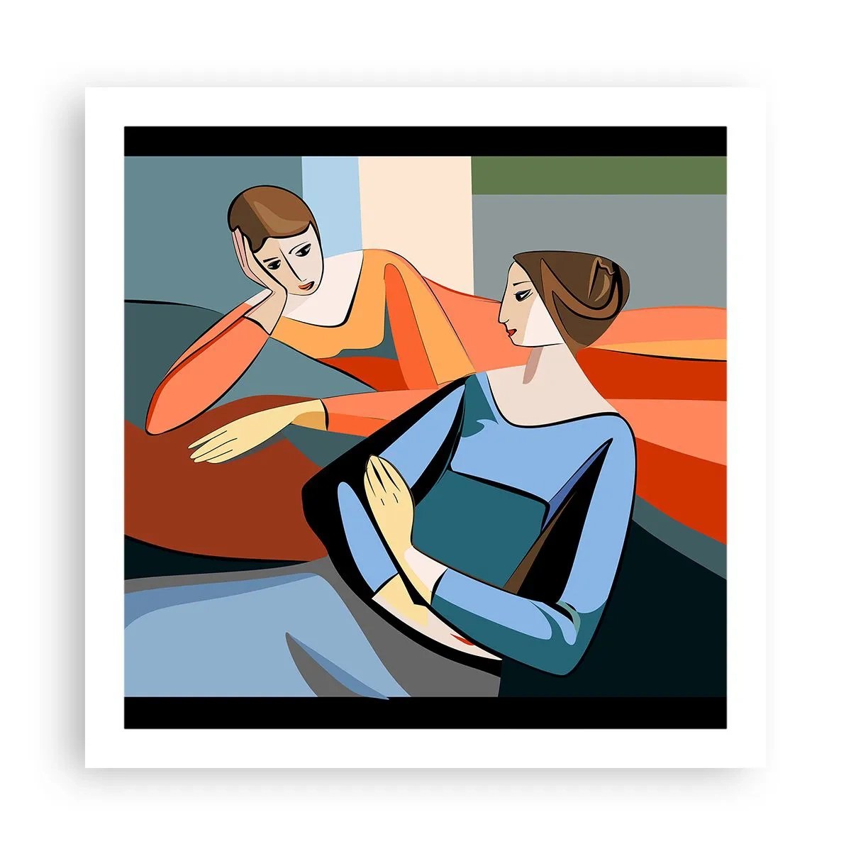 Poster - Een moment van vertrouwen - 60x60 cm