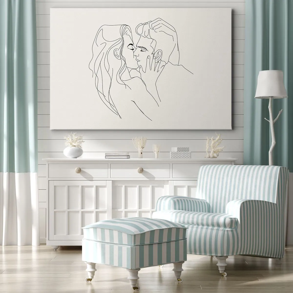 Schilderen op canvas - Verstrikt in gevoel - 100x70 cm