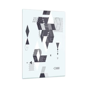 Schilderen op glas - In de ziel van een wiskundige - 80x120 cm