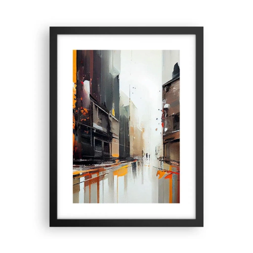 Poster in een zwarte lijst - Regenachtige dag - 30x40 cm