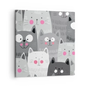 Schilderen op canvas - De wereld van de kat - 60x60 cm