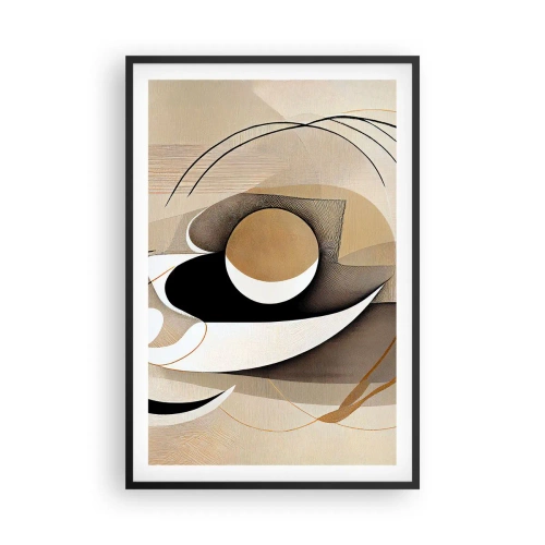 Poster in een zwarte lijst - Compositie: de essentie van de dingen - 61x91 cm