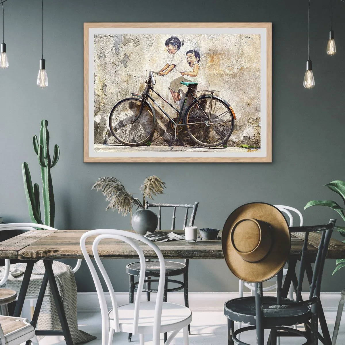 Een poster in een licht eiken lijst - Waar of niet waar? - 50x40 cm