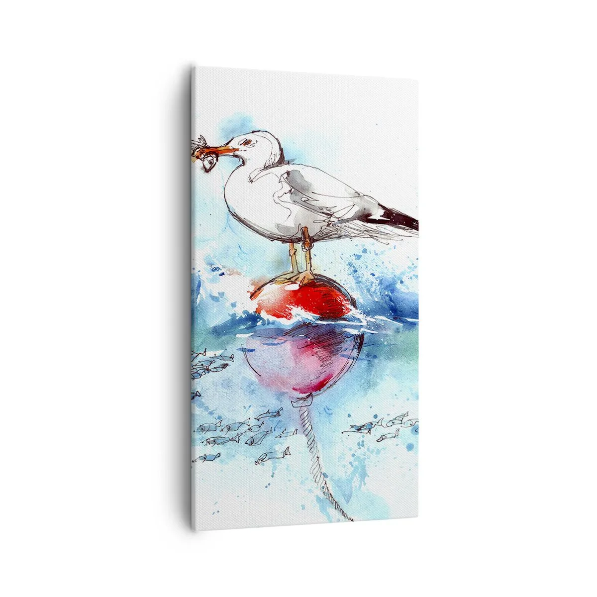 Schilderen op canvas - Succesvolle vangst - 55x100 cm