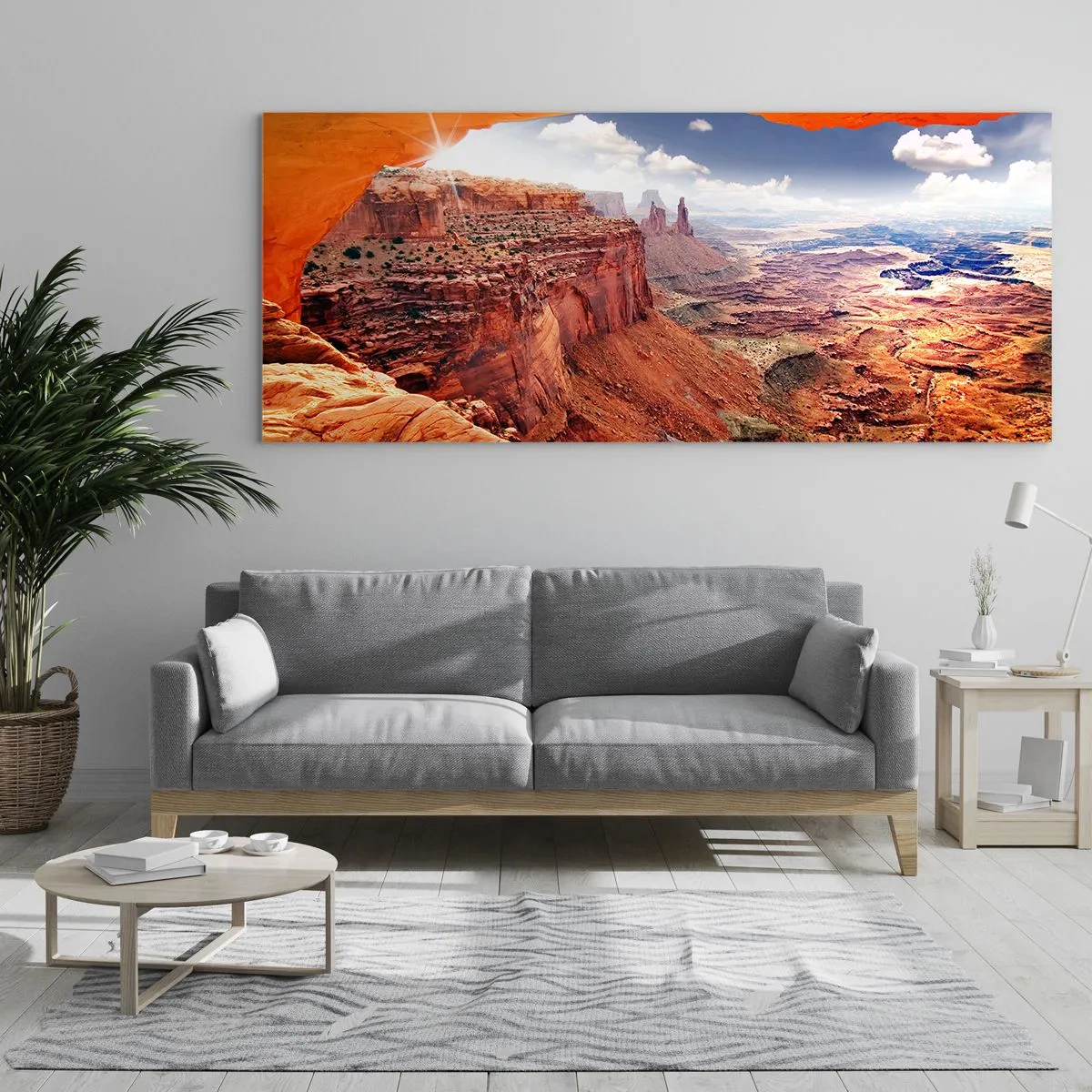 Schilderen op glas - Door de natuur zelf gebeeldhouwd - 140x50 cm