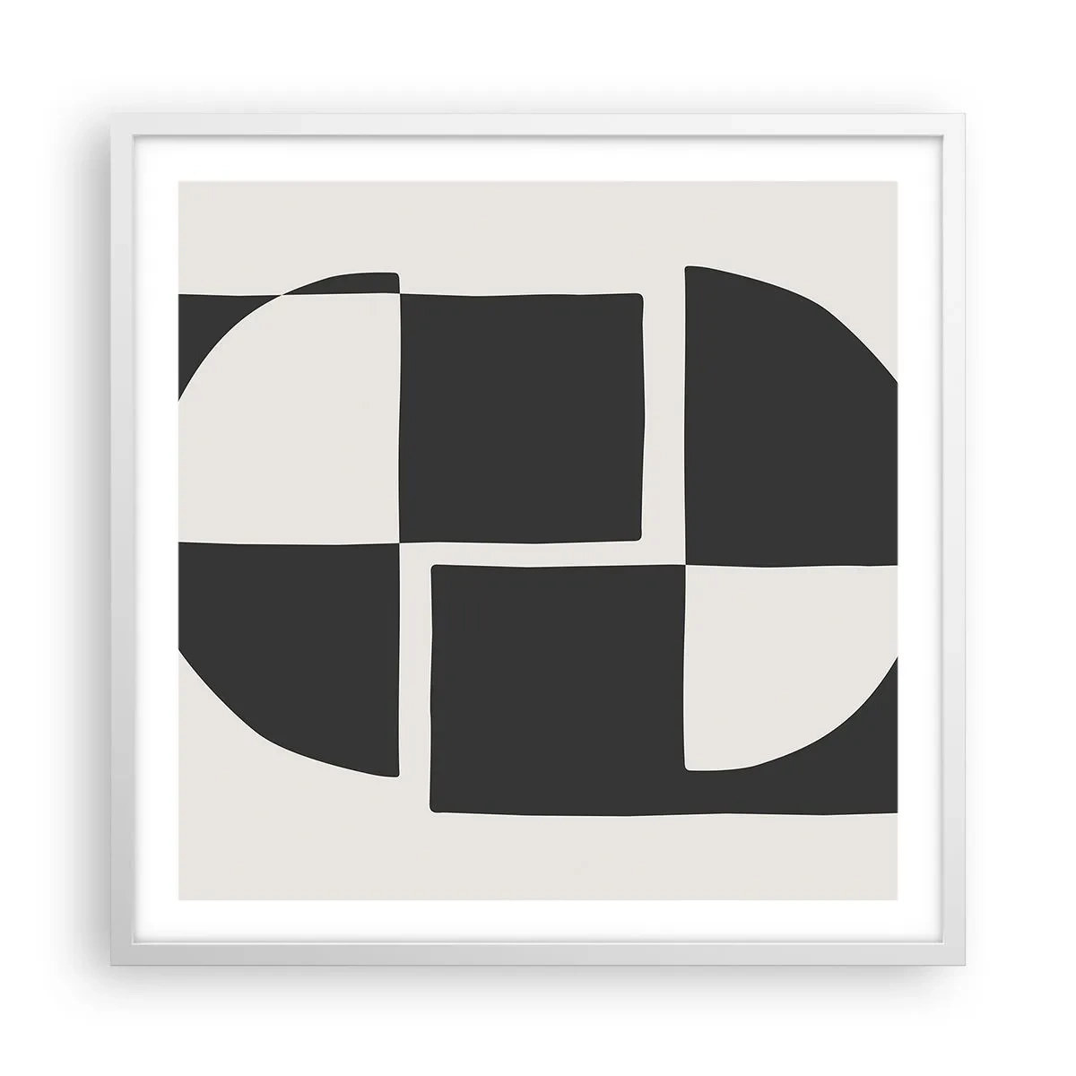 Poster in een witte lijst - Antithese - synthese - 60x60 cm