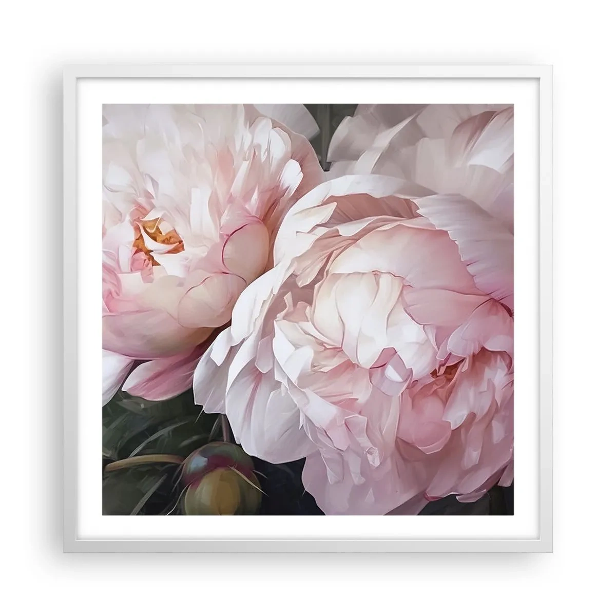 Poster in een witte lijst - In bloei gestopt - 60x60 cm