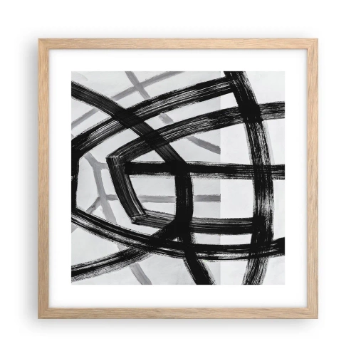 Een poster in een licht eiken lijst - Diepte opbouwen - 40x40 cm