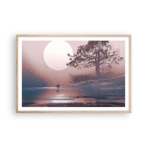 Een poster in een licht eiken lijst - nacht wonderen - 91x61 cm